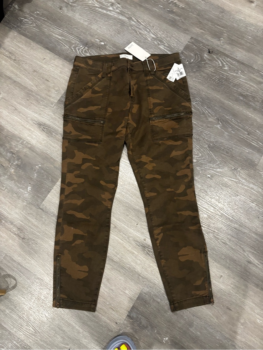 Joie Brown Camouflage Cargo Pants